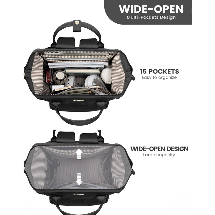 Сумка-рюкзак LOVEVOOK для жінок, для ноутбука, подорожей, роботи, школи, університету. Містка, водонепроникна, елегантна, бежева (15,6 дюймів)