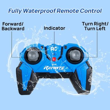 Амфібійний радіокерований позашляховик 1:16, водонепроникний Monster Truck з рюкзаком, світлодіодами та поворотом на 360°