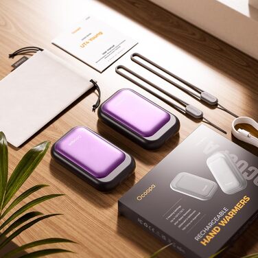 Електричні грілки для рук OCOOPA UT4 5000mAh - 2 шт. Ультракомпактні, водонепроникні, швидкий нагрів, для зими, USB