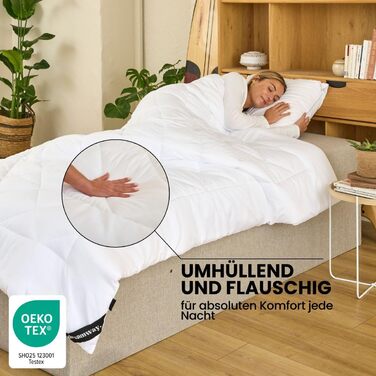 Ковдра DREAMWAY 135x200 см, 4-сезонна, мікрофібра 300gsm, біла, сертифікат Oeko-Tex