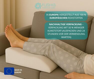 Ортопедична подушка для ніг з м'якої піни, для поліпшення кровообігу, знімний чохол (біла тканина)