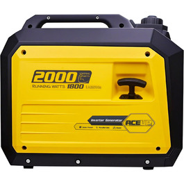 Інверторний генератор Aceup 3400W: бензиновий, 230V/12V, USB, цифровий дисплей, для дому, кемпінгу, 4-тактний, 23кг