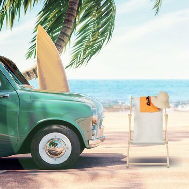 Розслаблюючий шезлонг Relaxdays з дерева, складаний