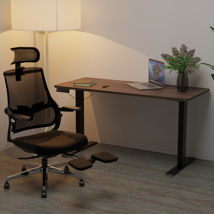 Стіл Mealux PowerDesk Duo Walnut (арт. EVO-242 Duo Walnut /B)