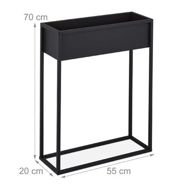 Підставка для квітів Relaxdays з металу, чорного кольору