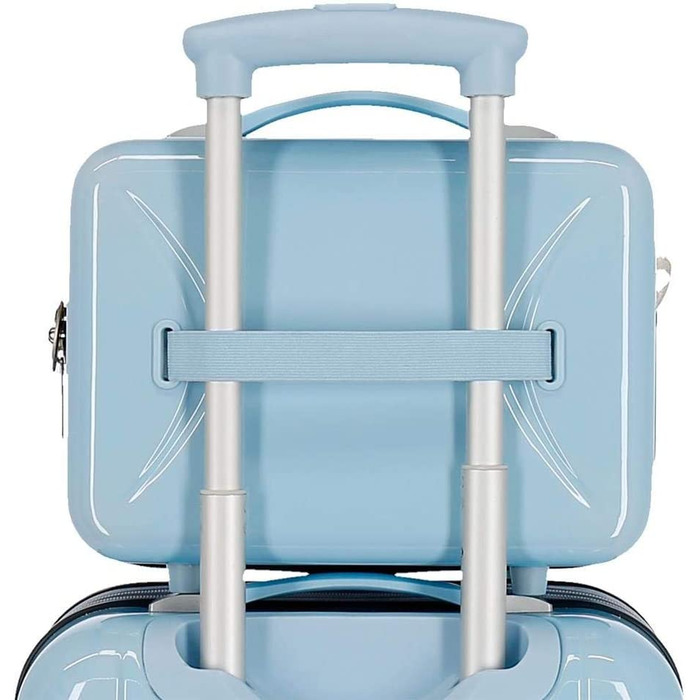 Дитяча сумка Disney Frozen Крижана королева Природа-це диво 50x39x20 смс жорсткий корпус з АБС комбінований замок 34L 2,1 кг 4 колеса Ручна поклажа (синя, сумка для туалету Nature)