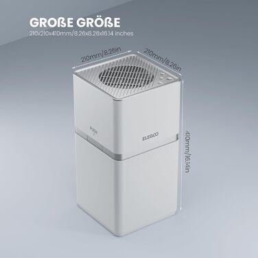 Повітряний фільтр ELEGOO MarsMate: видаляє до 95% TVOC, з датчиком VOC, сумісний з 3D-принтерами ELEGOO Mars 4 Max, Mars 4 DLP, Saturn 3 та Saturn 2 (210x247x410 мм)