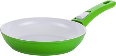 Розкішна сковорода Genius Cerafit Style 20 см зеленого кольору з антипригарним покриттям, стійким до подряпин, для здорового приготування без жиру і