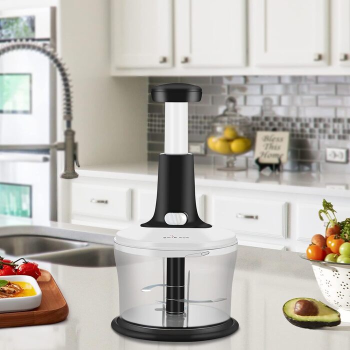 Подрібнювач овочів Smile Mom 1.2 л (білий) - швидкий та професійний подрібнювач для овочів, фруктів та песто