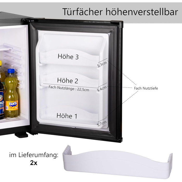 Міні-холодильник 28 літрів: безшумний, з замком, для вина, з підсвіткою, дверцята відкриваються з обох сторін