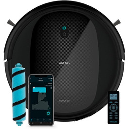 Пылесос робот Cecotec Conga Perfect & Clean Connected Titanium, 2100 Па, 160 хв, 10 режимів, Jalisco Brush, Чорний