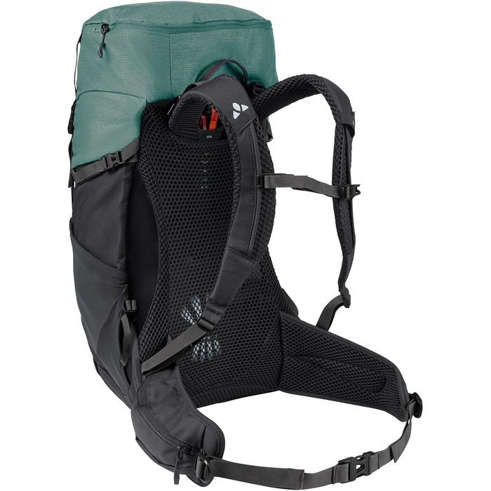 Туристичний рюкзак VAUDE Brenta 30 літрів, водовідштовхувальний рюкзак для жінок та чоловіків, зручний трекінговий рюкзак з інтегрованим чохлом від дощу, практичне розташування відділень Один розмір Чорний/Пильний ліс