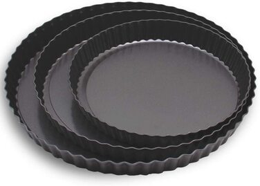 Форма для пирога Grandwish з 3 шматочків з піднятим дном, кругла форма для пирога з заварним кремом, що не допускає пригорання (24/28/32 см)