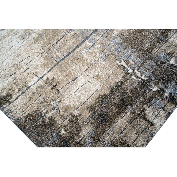 Килим-мрія дизайнера килим для вітальні сучасні абстрактні лінії коричнево-кремовий плямистий розмір (140x200 см, бежево-сірий)