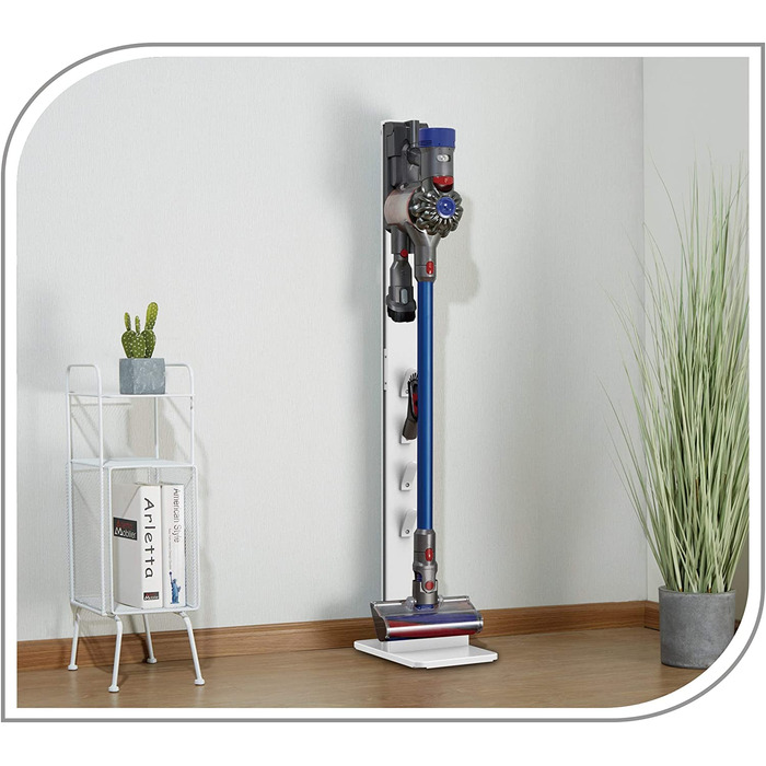 Підставка для пилососа PureMounts для Dyson V6-V15, в т.ч. 4 тримачі для аксесуарів, біла