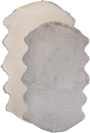 Плюшевий хутряний килимок бігунок килимок зі штучного хутра прибл. 90 х 150 см сірий сірий 90 х 150 см