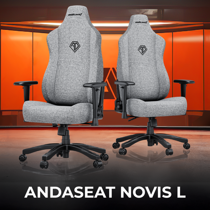 Крісло ігрове Anda Seat Novis Gray Fabric Size L