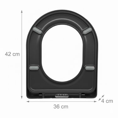 Кришка для унітазу Relaxdays з плавним закриванням