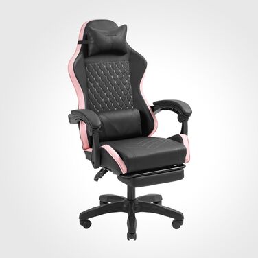 Ігровий крісло Mars Gaming MGC-PRO (MGCX) - Рожево-чорний, XL-ролики, регульована спинка 135°, м'які подушки для спини та шиї