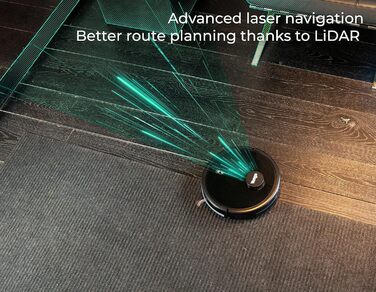 Робот-пилосос VG RVC 3002 BK: лазерна навігація, керування через додаток, чорний колір