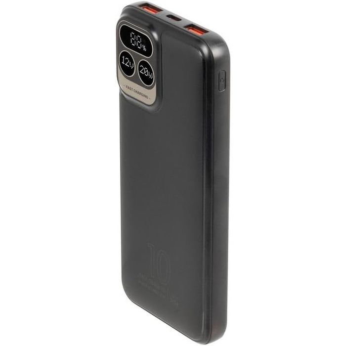 МАг, QC/PD 20 Вт, LCD дисплей, 1 вхід, 3 виходи, USB-C, сумісність з iPhone/Samsung/Huawei/iPad, 2511 Powerbank 10000