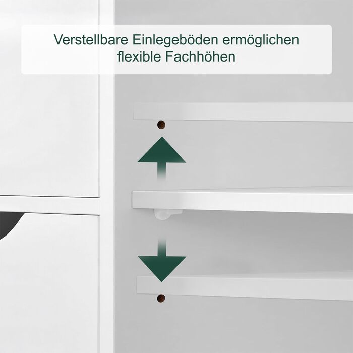 Шафка для ванної кімнати Relaxdays з 3 висувними ящиками