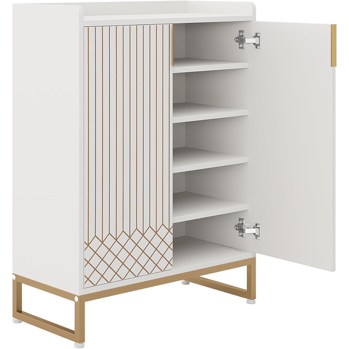 Сучасна біла шафа для взуття LITTLE TREE на 25 пар, 5-ярусна полиця для взуття з дерева, органайзер для прихожей, спальні, вітальні