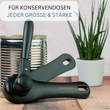 Відкривачка для банок Westmark з пружинним механізмом та плоскогубцями, 17.5 см, нержавіюча сталь/пластик, чорний