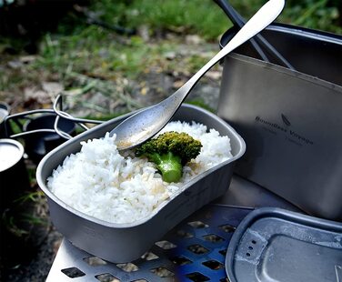 Набір посуду iBasingo Titan Kantine 1500ml/600ml для кемпінгу та відпочинку на природі (Ti2059C)