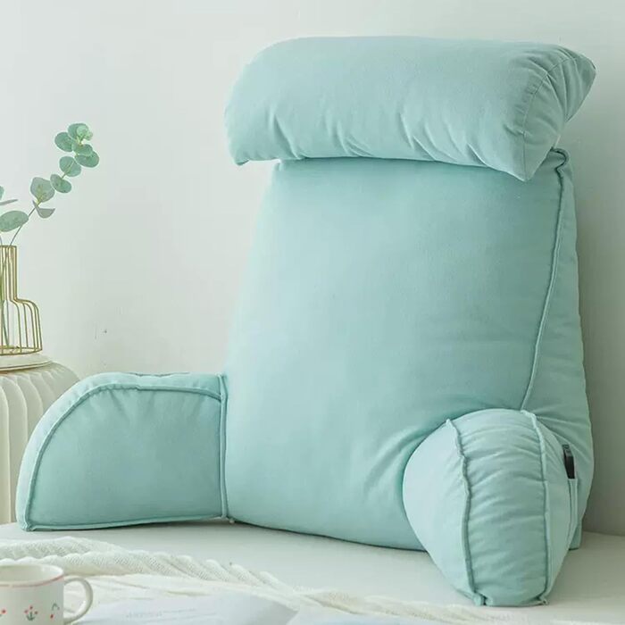 Подушка для читання Miaogoo, подушка для шиї, спинка для дивана, м'яка, зелена (світло-зелена)