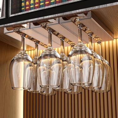 Тримач для келихів вина DESONAUT під полицю, 2 шт., коричневий