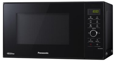 Мікрохвильова піч Panasonic NN-GD35HBGTG з грилем та функцією пароварки, 23 літри, чорний колір