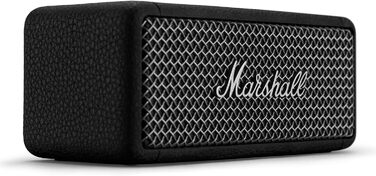 Портативна Bluetooth-колонка Marshall Emberton II, бездротова, стійка до пилу та води IP67, стереопара, до 30 годин роботи, швидка зарядка, для дому та вулиці, чорна зі сталлю