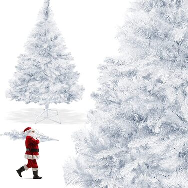 Штучна Різдвяна ялинка KESSER з 216 вершинами, ялиця штучна благородна ялиця швидка збірка, включаючи. Підставка для різдвяної ялинки, Різдвяна прикраса - 1,2 м (150 см, біле)