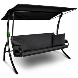 Гойдалка Ангелер Голлівуд Елеганс Джой – для сидіння, лежання та відпочинку, з функцією ліжка, проста збірка, Made in Germany, високоякісний матеріал, темно-сірий