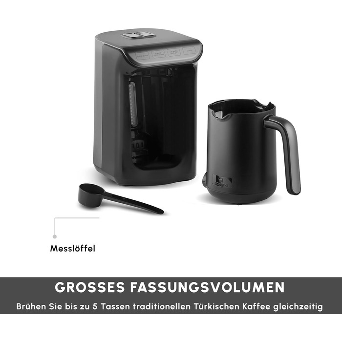 Кавомашина KARACA Hatır для приготування турецького кави з функцією обсмажування, 535W, сірий антрацит