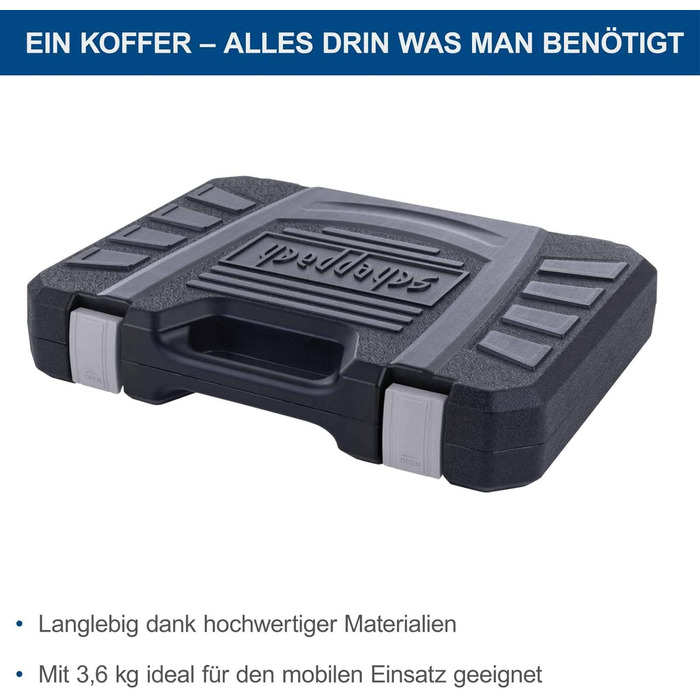 Набір інструментів Scheppach TB90 (97 предметів) в кейсі - професійний набір з гумовими ручками, біти, викрутки, шестигранники