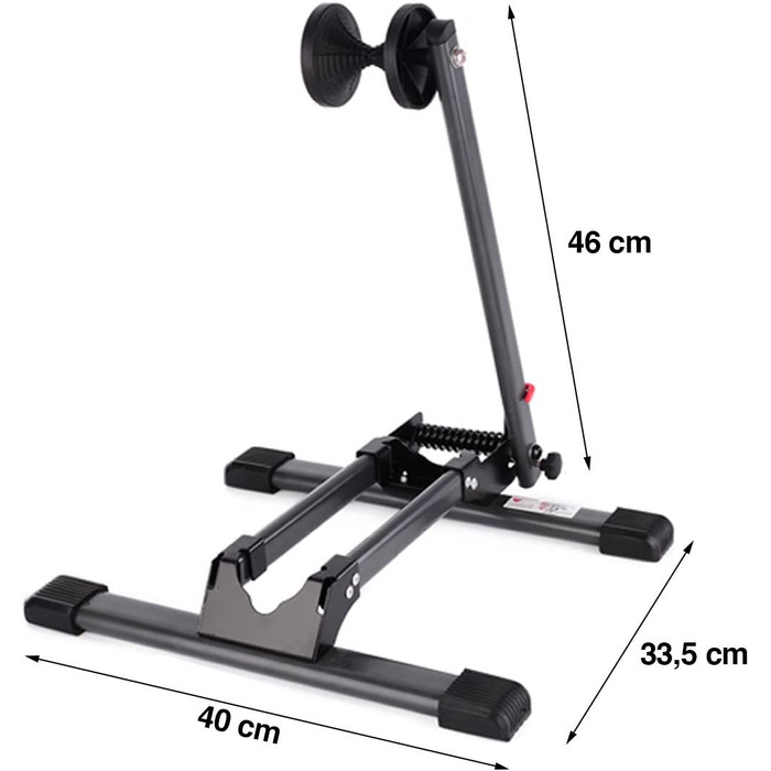 Складна стійка для велосипеда - Презентаційна стійка для велосипедів до 29 дюймів - Стійка для велосипедів, паркувальна підставка для задніх коліс - Підставка для MTB сірого кольору