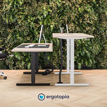 Регульований стіл Ergotopia Desktopia | Ручне регулювання висоти | Білий (Без стільниці)