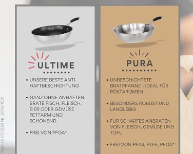 Набір сковорідок з нержавіючої сталі PURA 20, 24, 28 см – без покриття PTFE/PFOA, для індукції та всіх плит