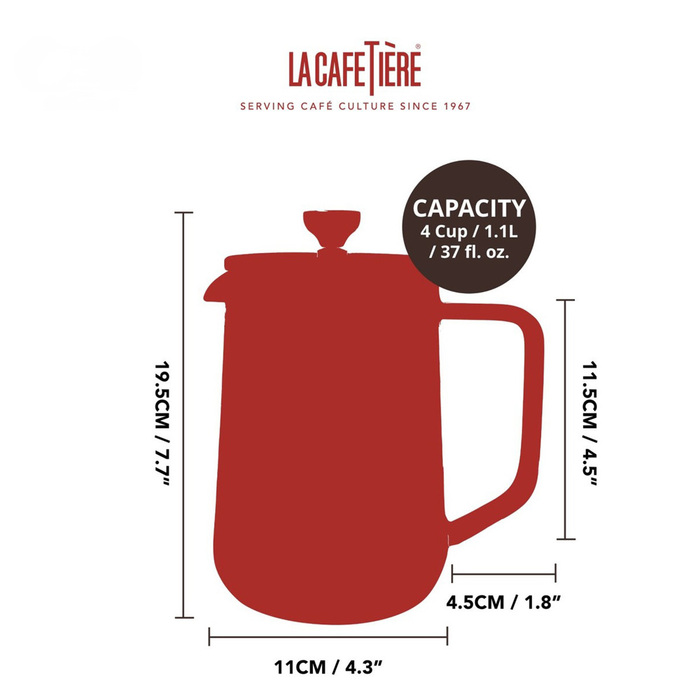 Чайник заварювальний з фільтром Kitchen Craft LA CAFETIERE, скло, 1 л