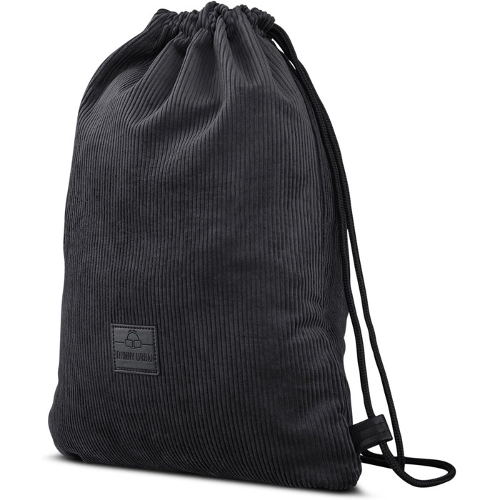 Спортивна сумка Рюкзак для жінок і чоловіків з внутрішньою кишенею - ретро-образ з вельвету та веганської шкіри антрацит