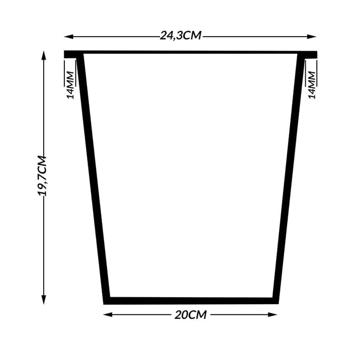 Горщик для квітів з поліротанга сірий 83x30,5x60см