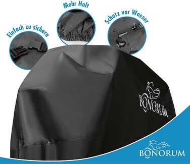 Чохол для мотоцикла Bonorum 245x105x125 см з Оксфордської тканини 210D / чохол для мотоцикла Водонепроникний і водонепроникний з отвором для замка / захисний чохол для скутера і мотоцикла Чорний (XXXL)