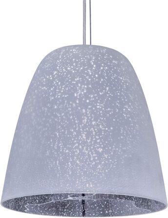 Стельовий світильник Paco Home Світлодіодний підвісний світильник Скло Вітальня Спальня Регульована висота E27, лампочка Колір (сріблясто-хромований, без лампочки)