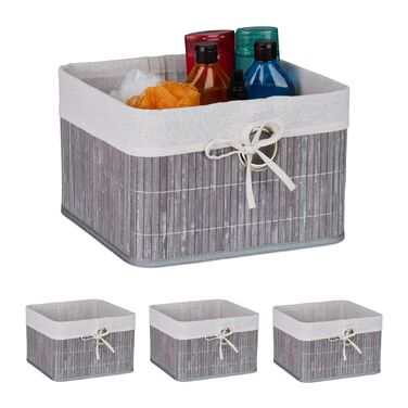 Набір кошиків для зберігання Relaxdays з бамбука