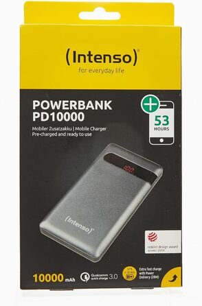 Зовнішній акумулятор з Power Delivery & Quick Charge 3, чорний, 7332330 Powerbank PD 10000mAh