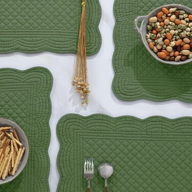 Набори підставки під тарілки MABOZOO, 6 шт., бавовна, для кухні та столу (оливковий, 1)