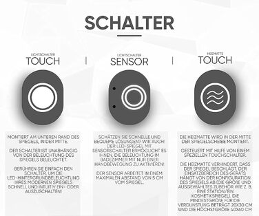 Дзеркало для ванної кімнати Artforma з підсвічуванням, 120x70 см, без рами, сучасний дизайн, індивідуальне замовлення