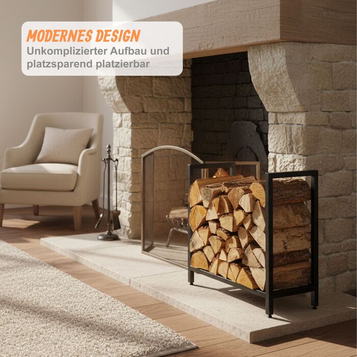 Стильна полиця для дров Relaxdays